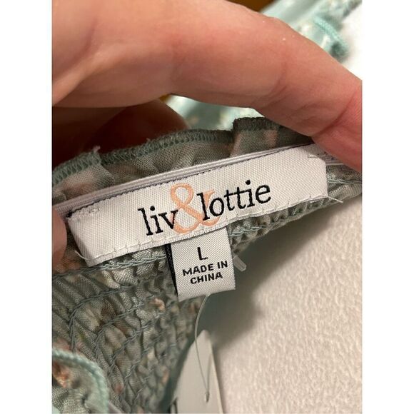 🆕 Liv & Lottie printed chalice long sleeve top with ruched front Juniors size L - Picture 6 of 11